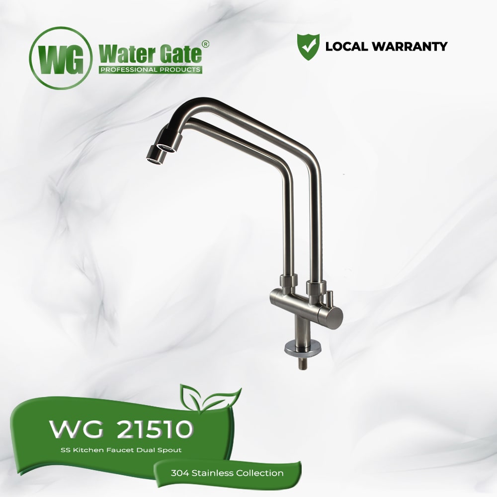 Water Gate WG 21510 | Stainless Steel Kitchen Faucet Dual Spout - Watergate